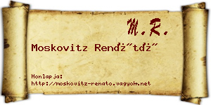 Moskovitz Renátó névjegykártya